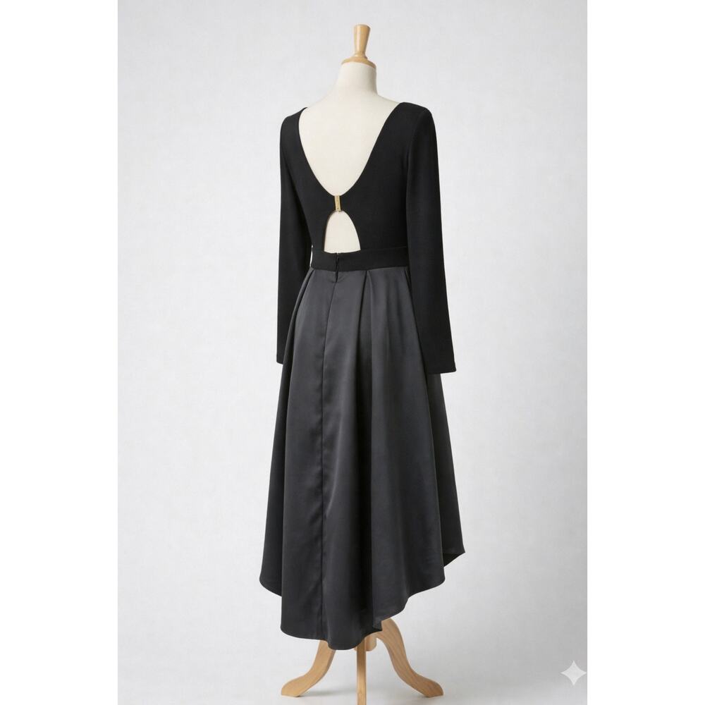 Anthropologie Hutch Womens 4 Black Cutout High-Low Formal Dress Whimsigoth Prom